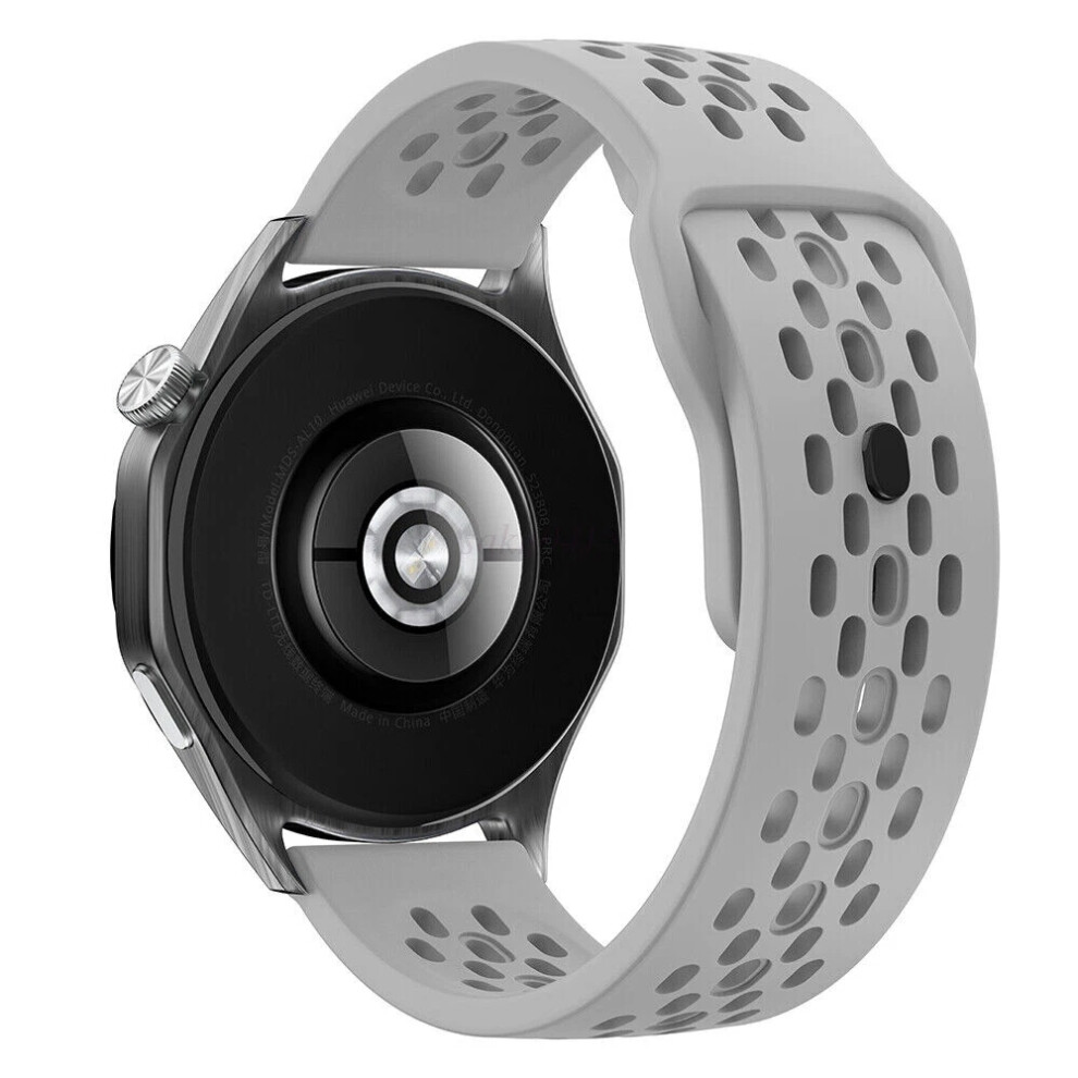 (Gray, 18mm) New up! 18mm 20mm 22mm Silicone Sport Breathable Watch band Silicone Strap For Samsung Garmin Smartwatch-image-OPC-PHX89TZ-NEW