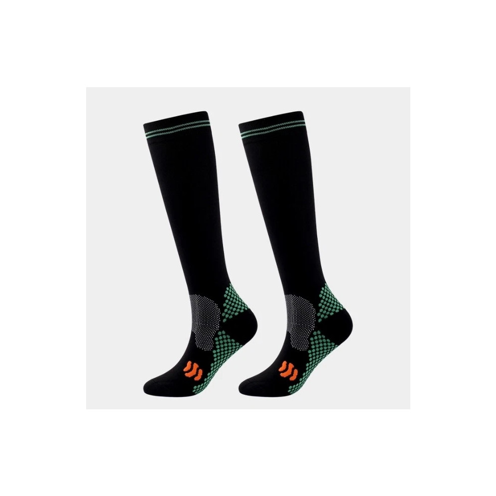 (Black, XXL) Medical Compression Socks Support Stockings Travel Flight Socks (20-30 mmHg)