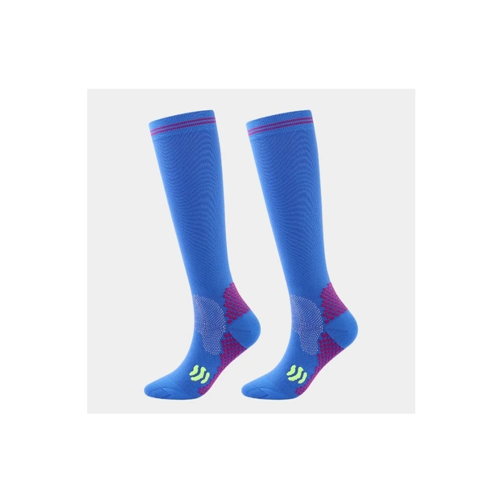 (Blue, XXL) Medical Compression Socks Support Stockings Travel Flight Socks (20-30 mmHg)