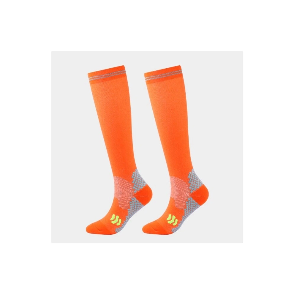 (Orange, XXL) Medical Compression Socks Support Stockings Travel Flight Socks (20-30 mmHg)