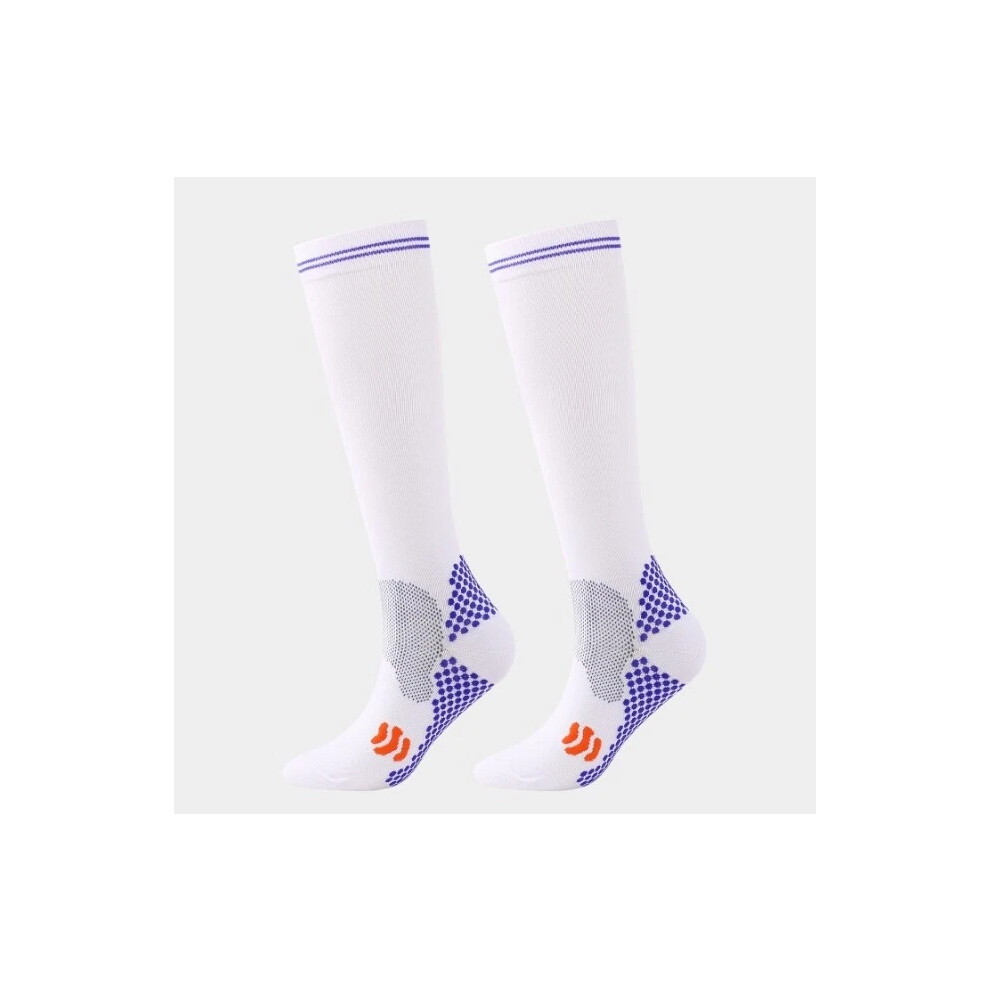 (White, XXL) Medical Compression Socks Support Stockings Travel Flight Socks (20-30 mmHg)