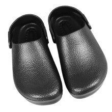 Summer Chef Shoes EVA Rubber Black Breathable Non Slip Work Shoes for Men Restaurant Work Place Black 40
