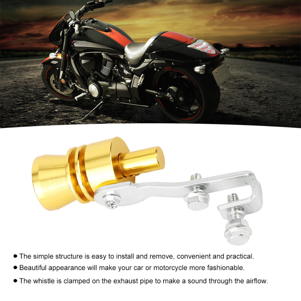 Car Turbine Whistle Exhaust Pipe Speaker Modified Automobile Motorcycle Car Accessoriesgold 9301325261734