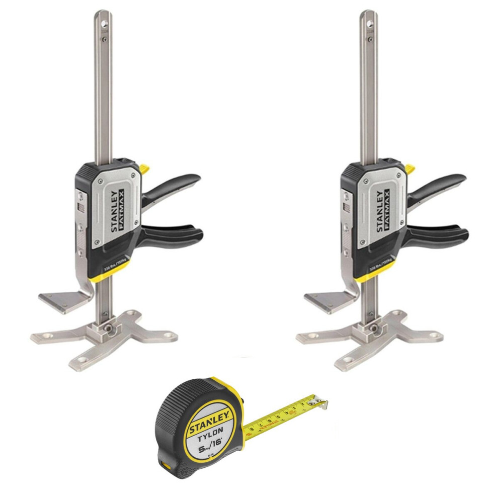 x2 Stanley Tradelift FatMax Lifting Clamp Tool + 5m Tape STA183550 FMHT83550-1
