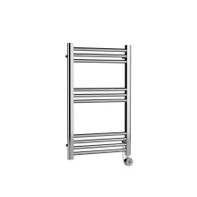 Electric Round Tube Heated Towel Rail with 10 Bars, 800mm x 500mm, Chrome
