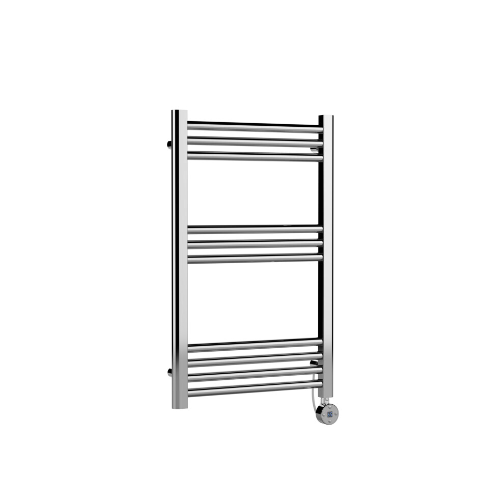 Balterley Electric Round Tube Heated Towel Rail With 10 Bars, 800Mm X 500Mm, Chrome