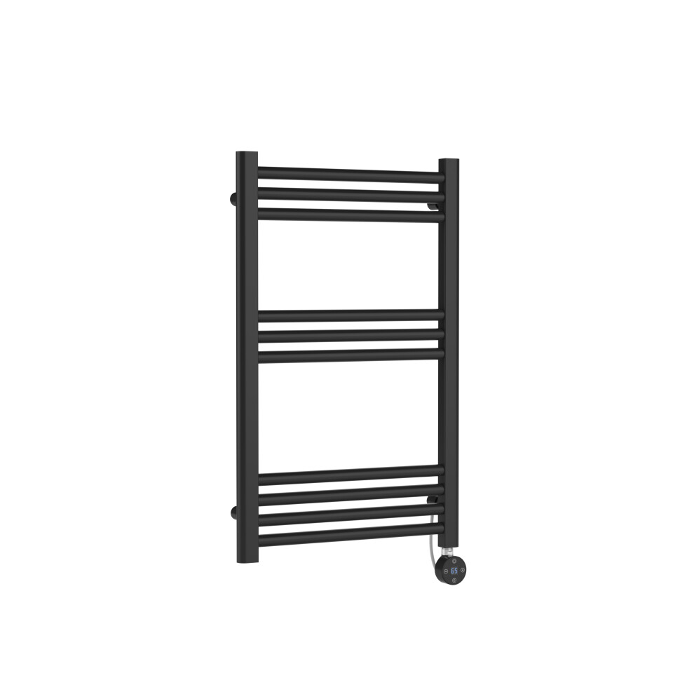Balterley Electric Round Tube Heated Towel Rail With 10 Bars, 800 X 500Mm, Anthracitee