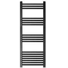 Straight Heated Heated Towel Rail Radiator, 550W, 400 x 1200mm, Matt Black