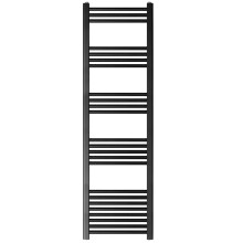 Straight Heated Heated Towel Rail Radiator, 732W, 400 x 1600mm, Matt Black