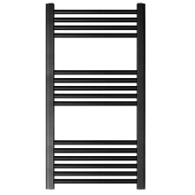 Straight Heated Heated Towel Rail Radiator, 555W, 500 x 1000mm, Matt Black