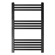 Straight Heated Heated Towel Rail Radiator, 542W, 600 x 800mm, Matt Black