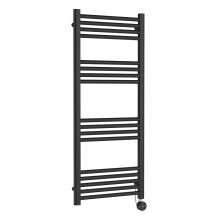Electric Round Tube Heated Towel Rail with 17 Bars, 1200 x 500mm, Anthracite