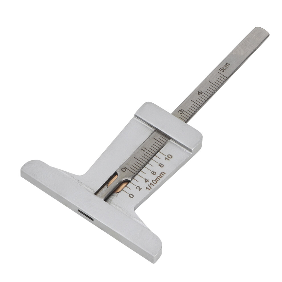Stainless Steel Taper 0-50Mm Tyre Veins Tread Depth Gauge Caliper 9421325270748