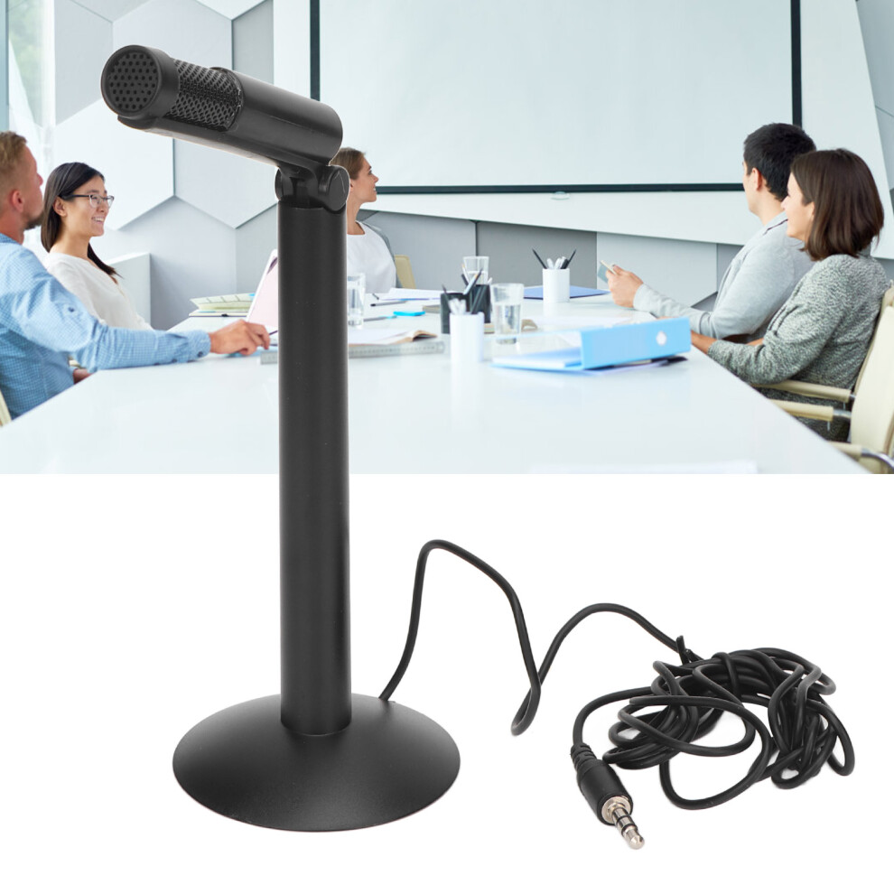 Desktop Computer Mic Adjustable Bracket Portable Foldable Condenser Desk Microphone Black 4641325312889