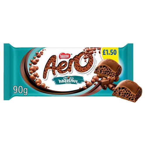 Aero Aero Hazelnut Chocolate Sharing Bar 90g (Pack of 15) 1