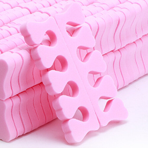 100 Stück Schwamm-Zehen-Trenner Rosa, Standardgröße, Weich 2