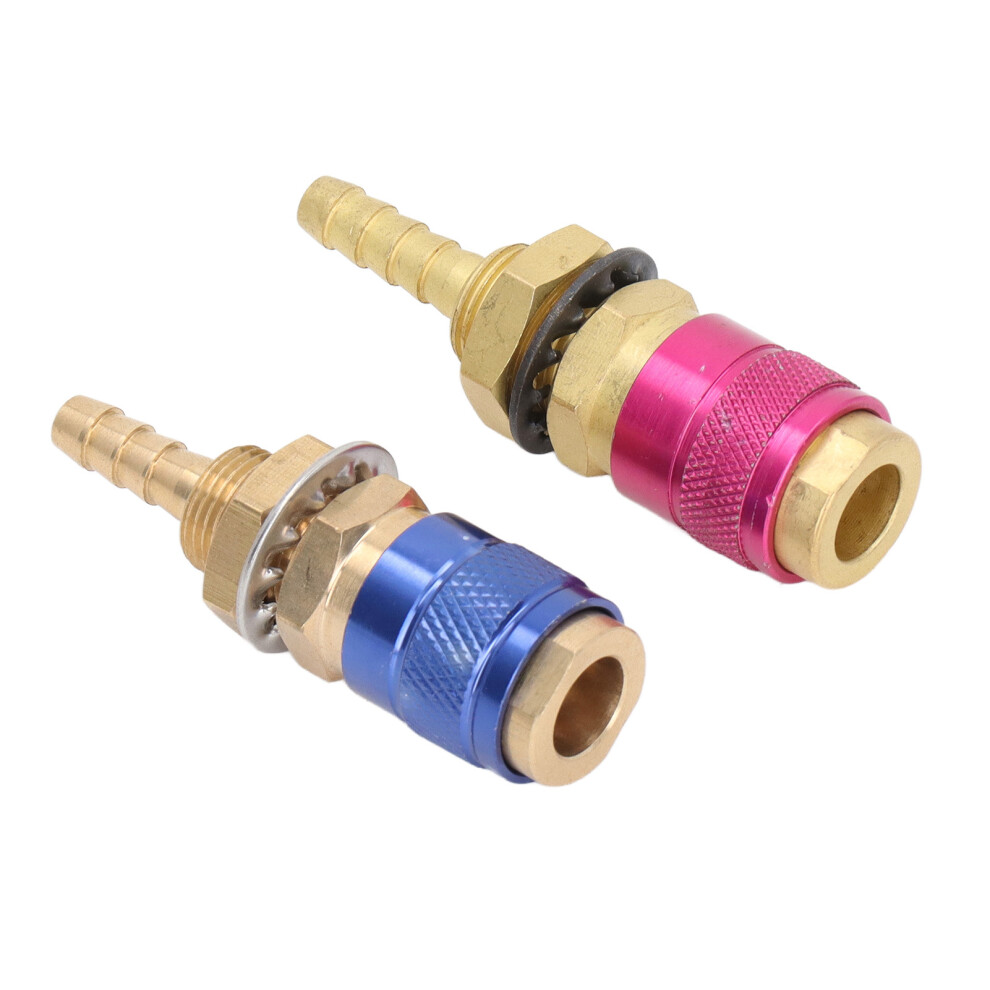 Water Cooled Gas Adapter Portable Brass Quick Connector With Plug For Pta Db Mig Tig Welding Torch M6(6Mm) 9311325353179