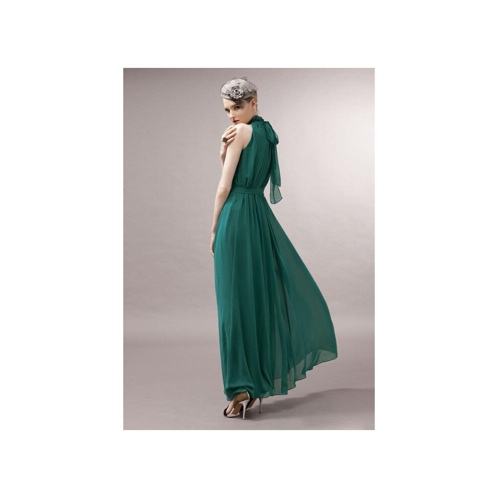 Women Bohemia Halter Long Dress Goddess Dress Halter Chiffon Dress Long Skirt Dress