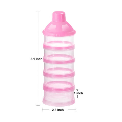Baby Milk Formula Dispenser 5 Layers Non Spill Stackable Snack Storage Container