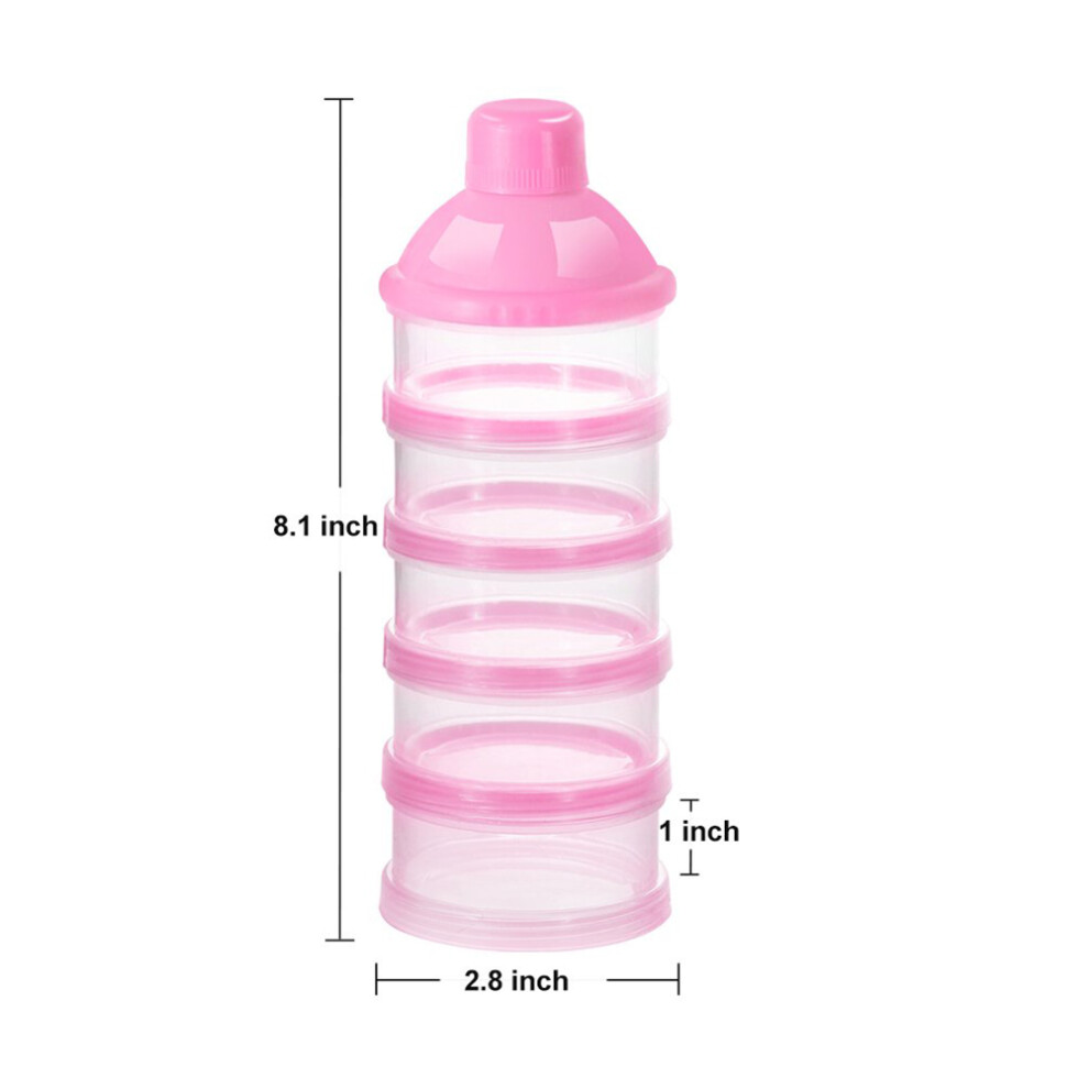 Baby Milk Formula Dispenser 5 Layers Non Spill Stackable Snack Storage Container