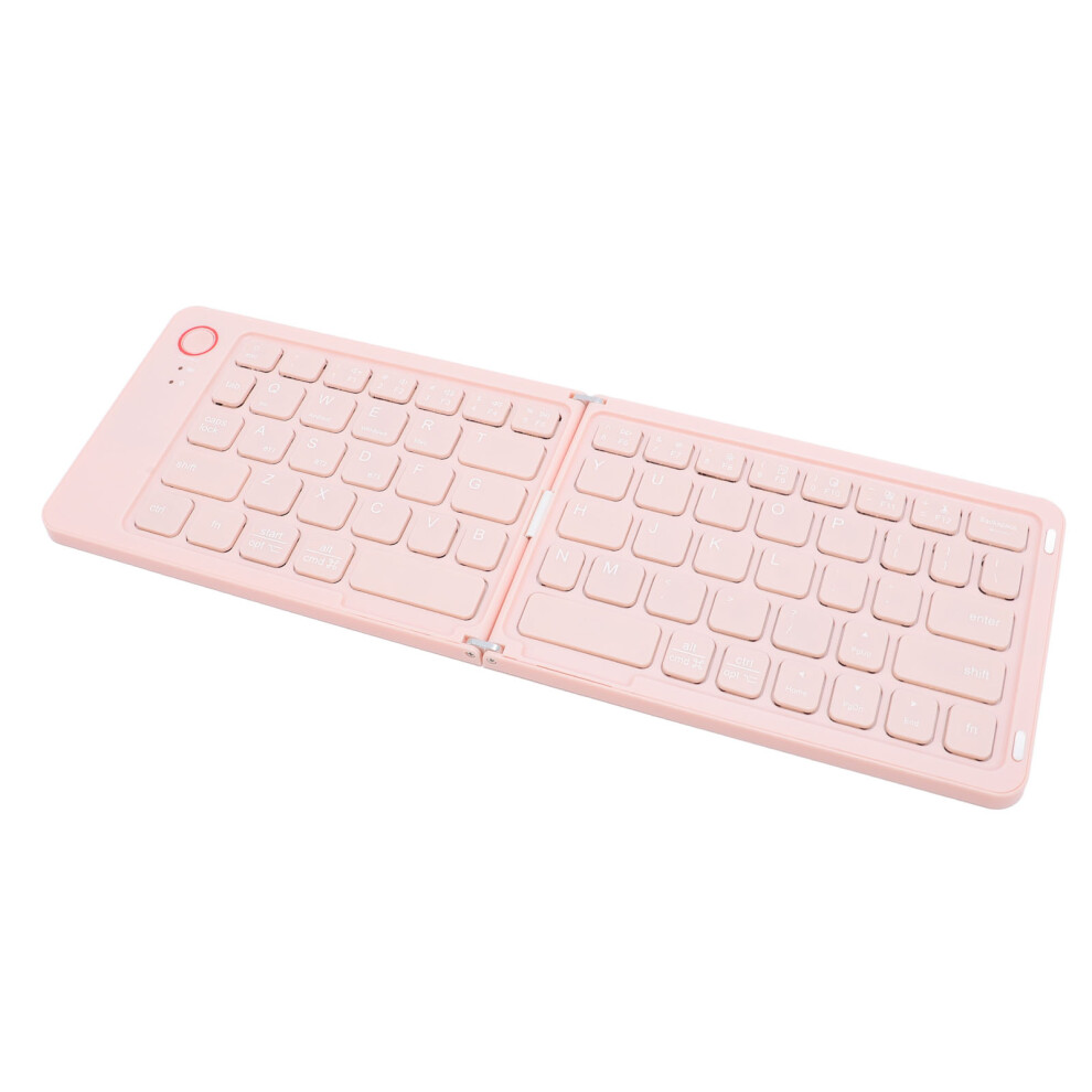 Foldable Bluetooth Keyboard 67 Keys Rechargeable Magnetic Slim Universal Portable Wireless Keyboard For Phone Tablet Laptop Pinkish 6921325408989
