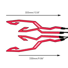 4-in-1 Motorradhelm-LED-Lichtstreifen, PVC, 32,5 cm
