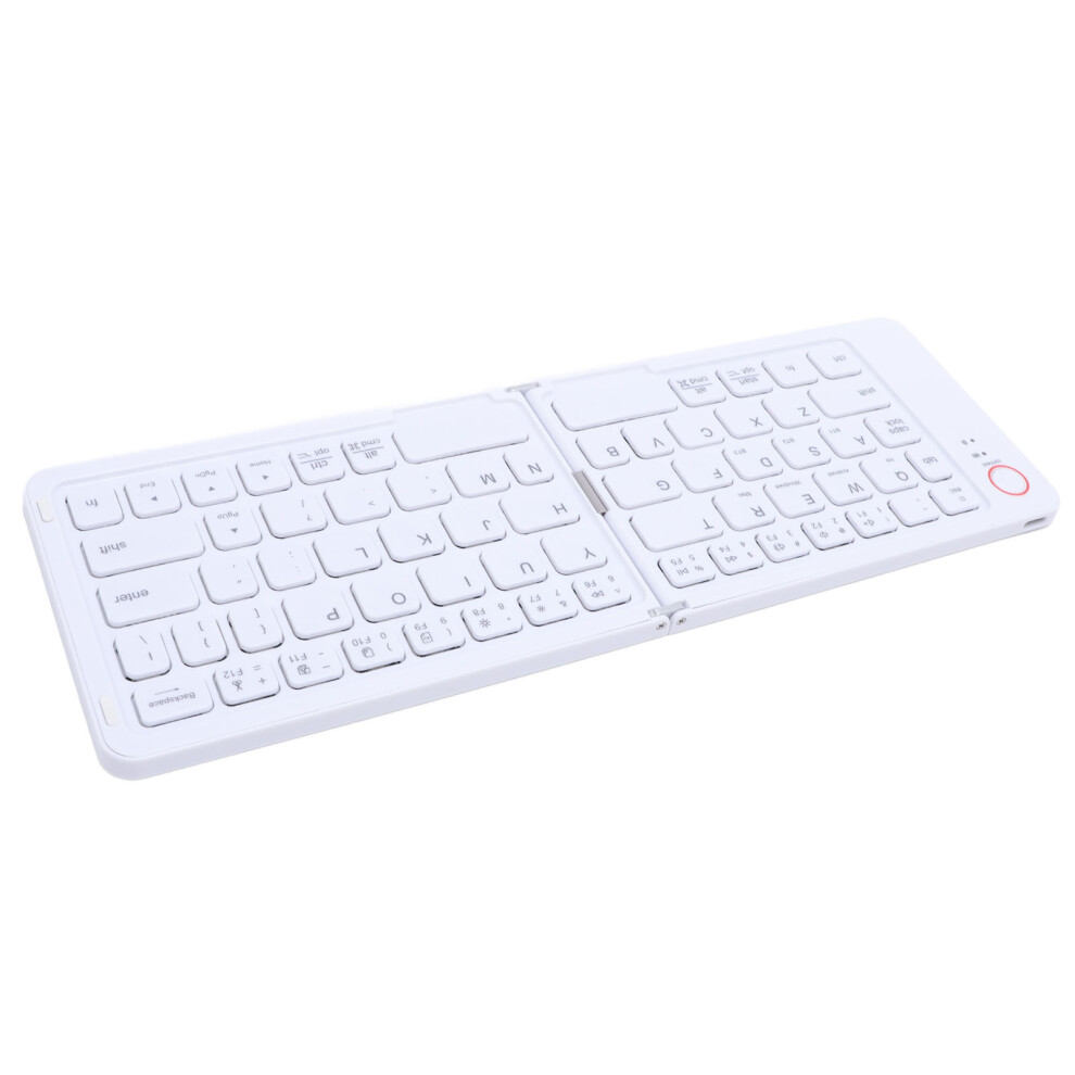 Foldable Bluetooth Keyboard 67 Keys Rechargeable Magnetic Slim Universal Portable Wireless Keyboard For Phone Tablet Laptop White 8781325409090