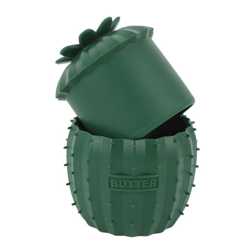 Wasserleitung Silikon-Butterfass mit Deckel, Dunkelgrün, 210 g