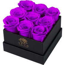 YFYS Forever Rose Blumen zur Lieferung Prime ? 9 St?ck konservierte frische Rosen, echte Rosen, die jahrelang halten, als Geburtstagsgeschenk f?r Frau
