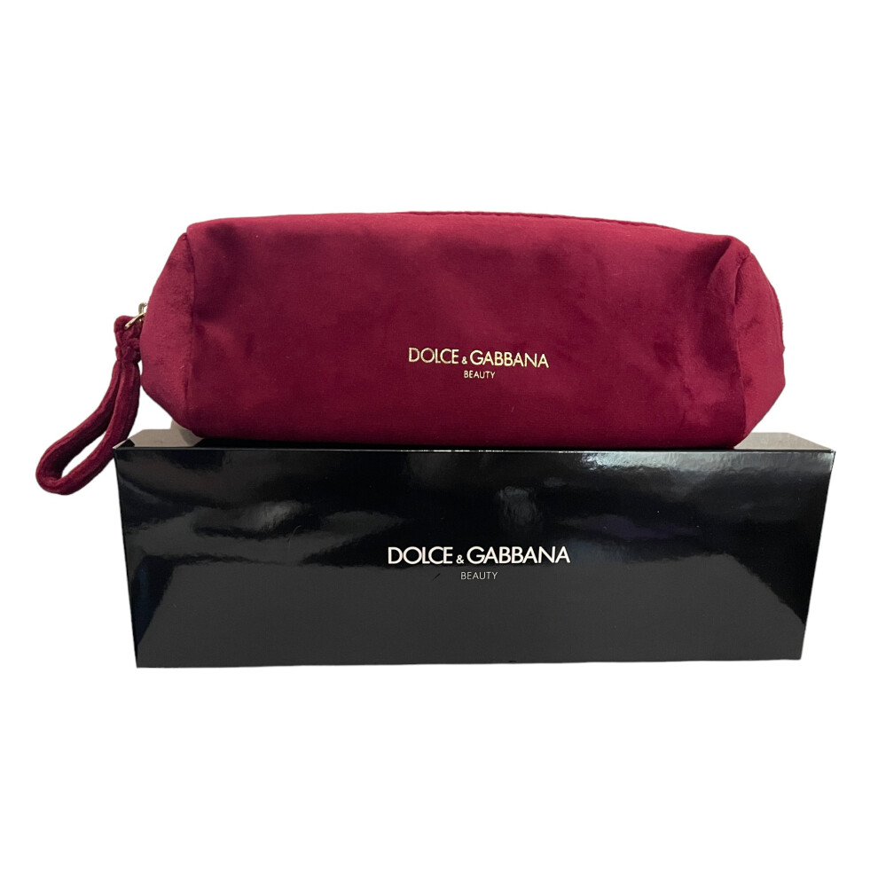 Dolce & Gabbana Make Up Pouch Velvet Burgundy
