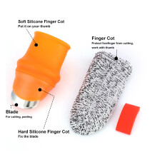 Thumb Cutter Separator Finger Picking Tool for Garden Vegetable Fruit Harvesting(Male-short With class 5 cut resistant fingerstall )