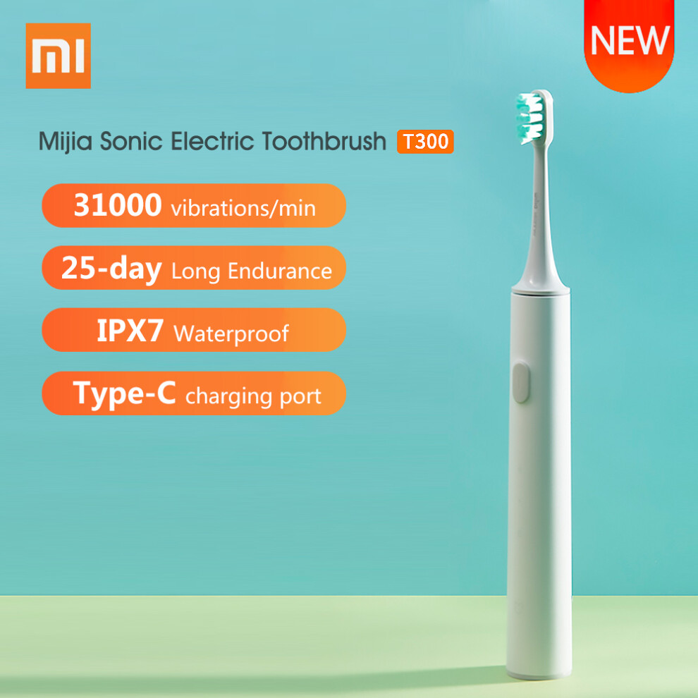 Xiaomi Mijia Sonic Electric Toothbrush T300 USB Rechargeable Tooth Brush Ultrasonic Waterproof Tooth Brush Gum Health Teeth Whiten Deep Cle-image-OPC-PHX8JB8-NEW