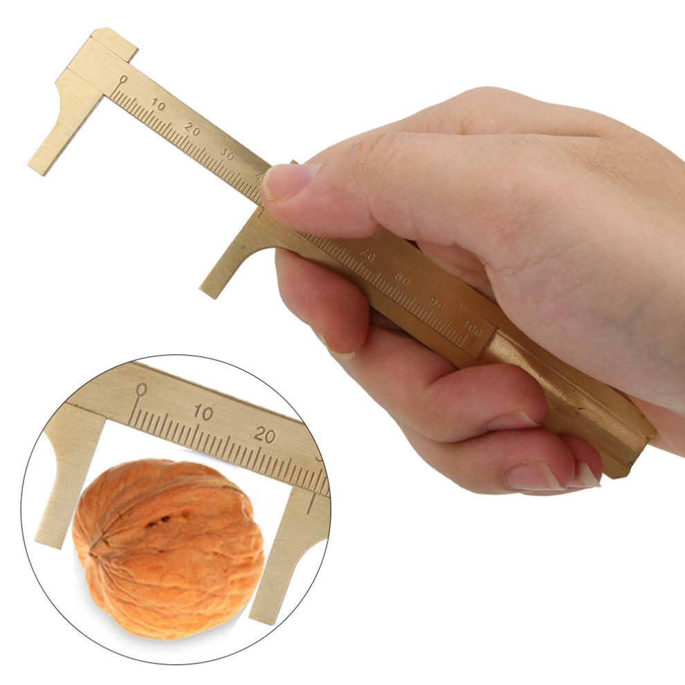Brass Vernier Caliper Walnut Bracelet Measuring Tool Jewelry Testing Calipers10cm 7621325462286