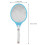 2 in1 Electric Fly Mosquito Swatter Bug Zapper Racket Insects Killer with LED Light US (Blue) 4