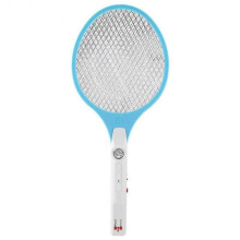 2 in1 Electric Fly Mosquito Swatter Bug Zapper Racket Insects Killer with LED Light US (Blue)