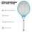 2 in1 Electric Fly Mosquito Swatter Bug Zapper Racket Insects Killer with LED Light US (Blue) 3