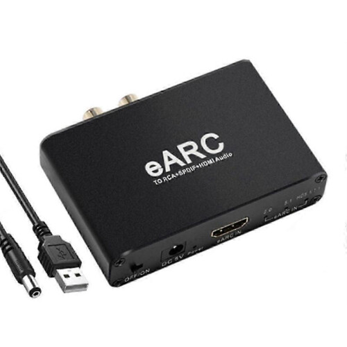 -Compatible EARC ARC Audio Extractor 192Khz Converter EARC to Audio Extractor Adapter for DTS Atoms