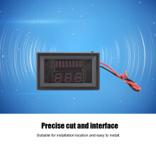 DC Digital-Voltmeter 12V-72V Lithiumbatteriemessgerät, Rot, Kompakt 4,7x3x1,8 cm