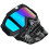 Bunter Motorradhelm mit goggles, verstellbarem Gurt und stoßfestem Glas 6