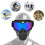Bunter Motorradhelm mit goggles, verstellbarem Gurt und stoßfestem Glas 10