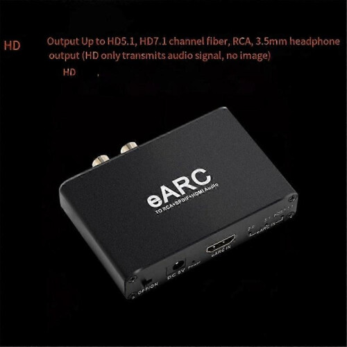 -Compatible EARC ARC Audio Extractor 192Khz Converter EARC to Audio Extractor Adapter for DTS Atoms 2