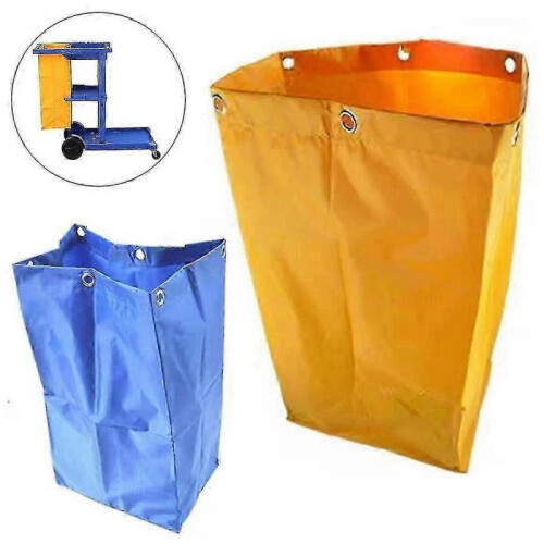 (Blue)Thicken Replacement Cleaning Cart Bag Hotel Laundry Housekeeping Rubbish Holder 1