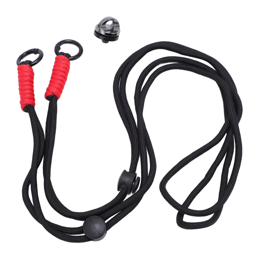 Action Camera Anti Loss Rope Aluminum Alloy Buckle Quick Release Nylon Strap For Pocket 3 Cameras With 1/4In Threads On The Bottom Black 5031325546343