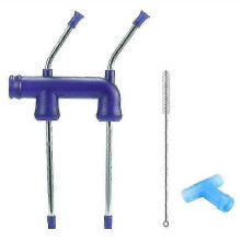 Double Beer Snorkel,beer ,drink Beer Funnel,beer Wine Dispenser with Cleaning Brush,for Beer Can Be s202412245818