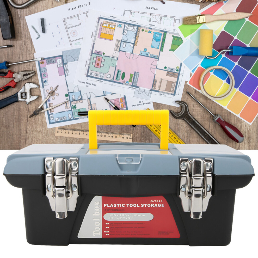 Portable Toolbox With Carrying Handle Hardware Storage Case Repair Tool Container (G T313) 4681325551888