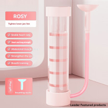(Pink) Breathing Bell Abdominal Breathing Trainer - Pink/Blue Adjustable Facial Muscle Trainer For Prenatal & Postpartum Women