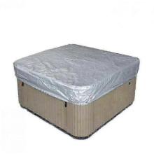 (200*200*85cm, sliver) Elastic Waterproof Outdoor Hot Tub Spa Cover in 10 Sizes with UV-Resistant and Sunproof Protection Made of 190t Poly