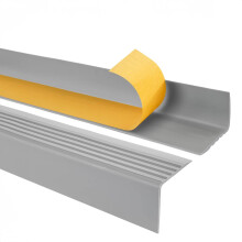 Grey 2.0m Anti Slip PVC Stair Nosing 50x42mm Self Adhesive Step Edge Trim 734-RGP