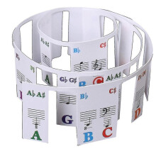 Piano Keyboard Stickers Grand/electric Piano 61 Keys Stave Notation Note Strip Label for Beginners Students