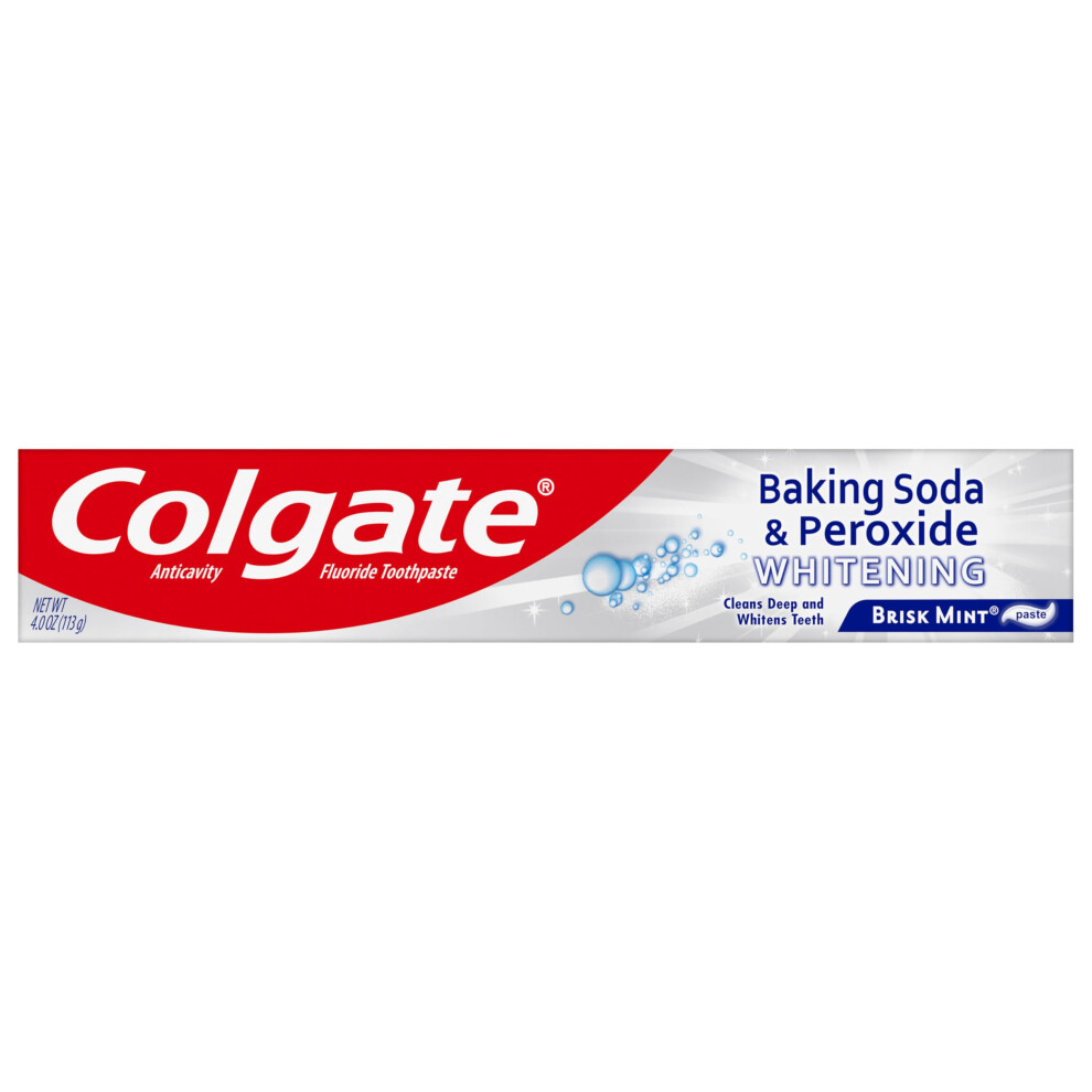 Colgate Baking Soda and Peroxide Whitening Bubbles Toothpaste, Brisk Mint, 4 Ounce